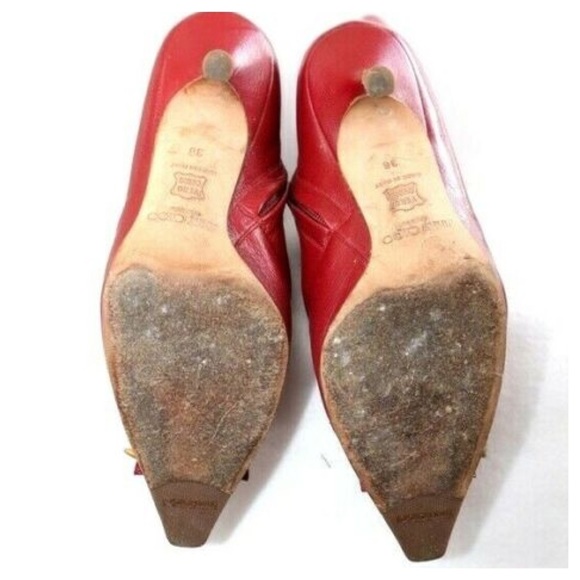 🎁 Jimmy Choo Red High Boots 38 - Picture 6 of 6